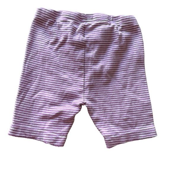 3/$20 CARTER’S 3T Girl Purple & White Striped Cotton Shorts - Picture 2 of 2